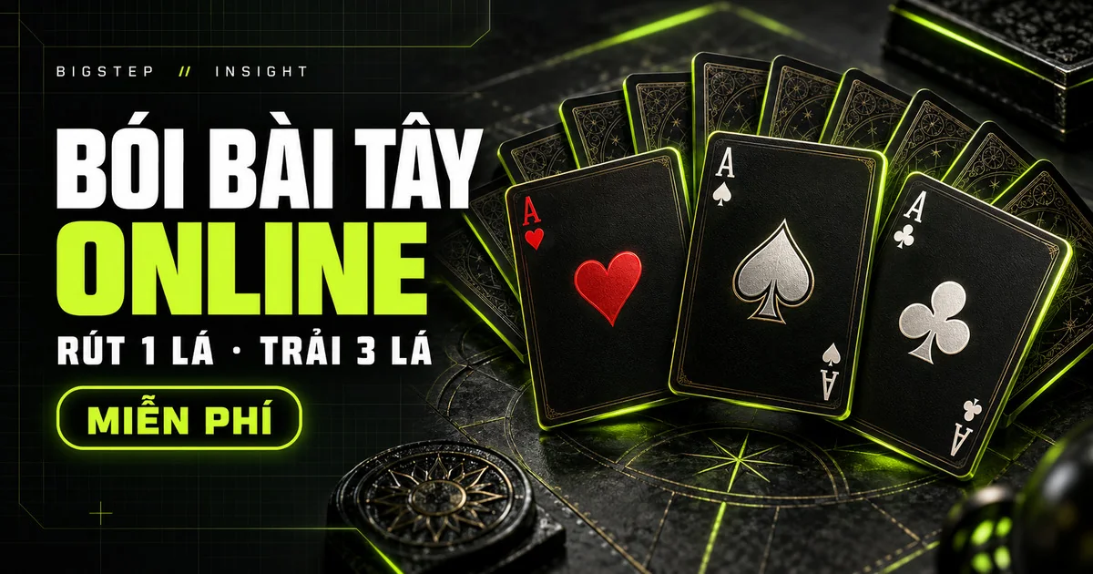 Bói bài Tây online: rút 1 lá hoặc trải 3 lá