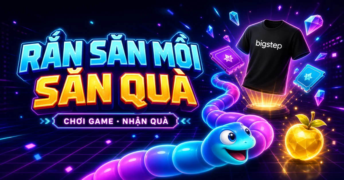Snakestep – game rắn săn mồi săn quà Bigstep