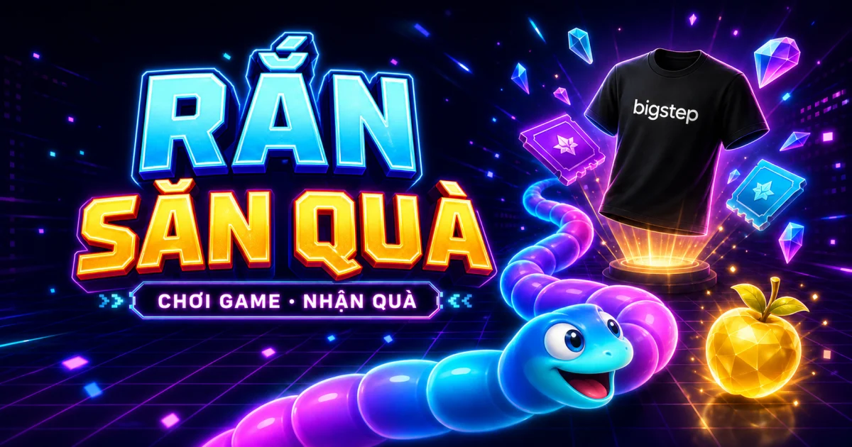 Snakestep – game rắn săn mồi săn quà Bigstep