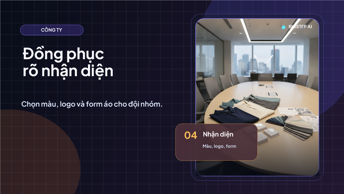In áo đồng phục công ty đẹp, rõ nhận diện