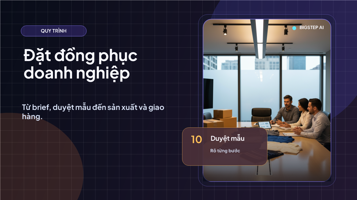 Quy trình đặt áo đồng phục doanh nghiệp theo yêu cầu