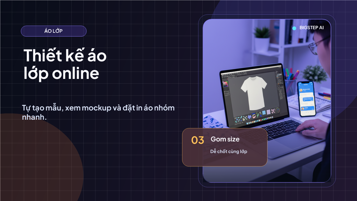 Thiết kế áo lớp online, đặt in áo nhóm nhanh