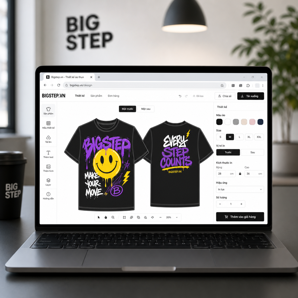 Illustration of Tự Thiết Kế Áo Thun Streetwear, In Áo Thun Online Chuẩn Local Brand