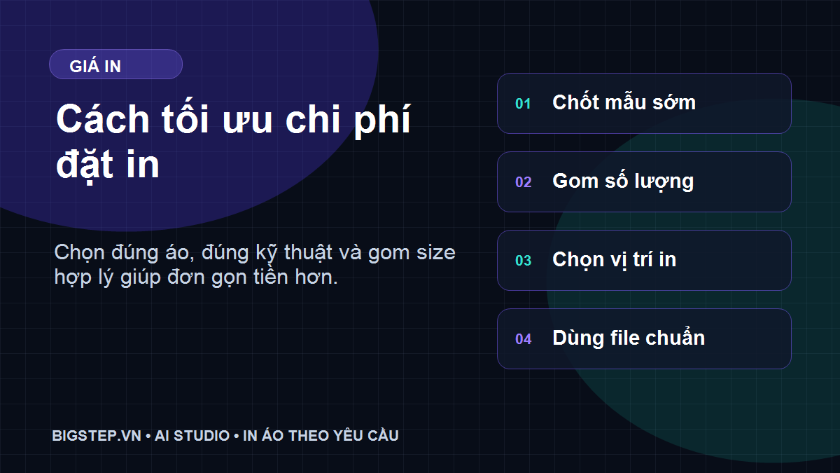 Cách tối ưu chi phí khi đặt in áo theo yêu cầu