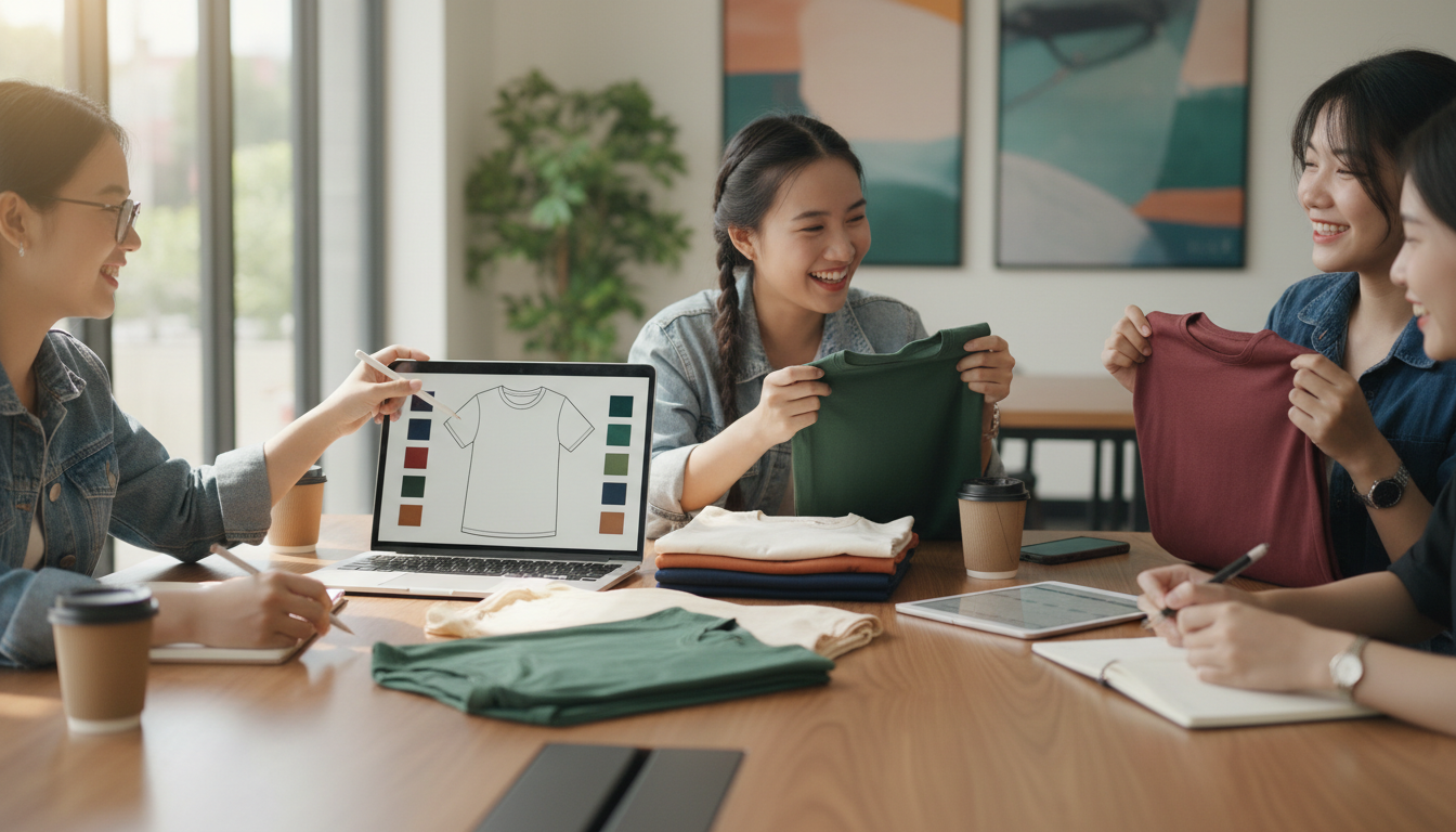 Thiết kế áo lớp online và gom size áo nhóm