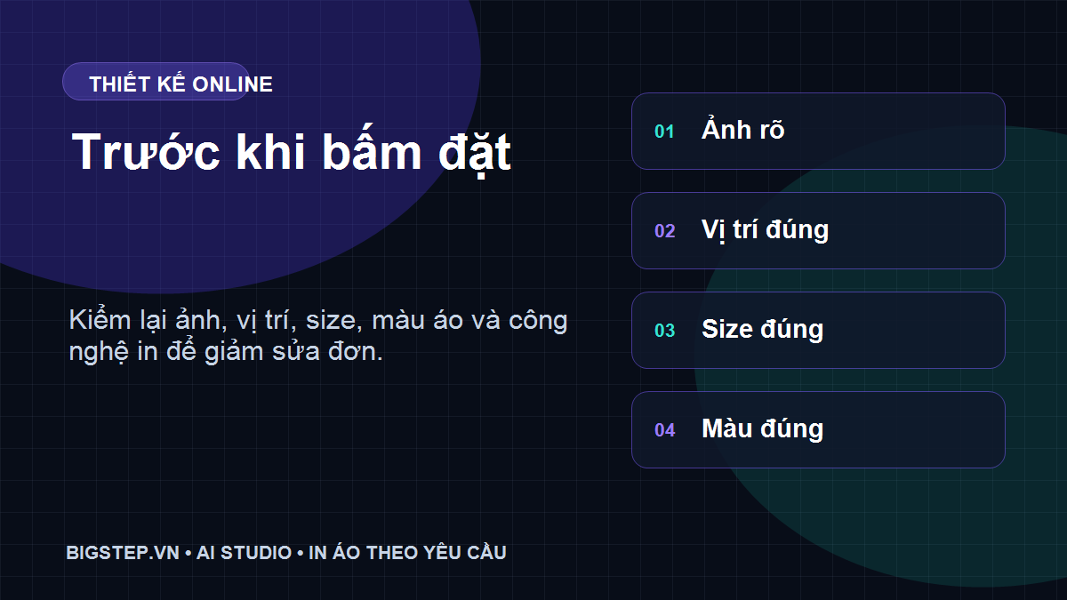 Checklist trước khi đặt in áo thiết kế online