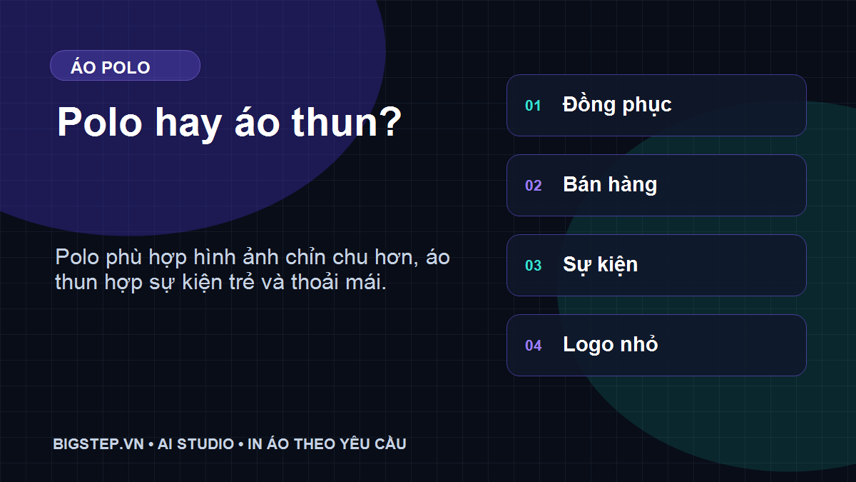 So sánh áo polo và áo thun khi làm đồng phục