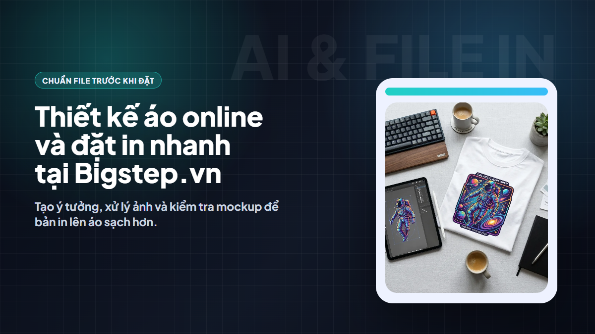 Thiết kế áo online và đặt in nhanh tại Bigstep.vn