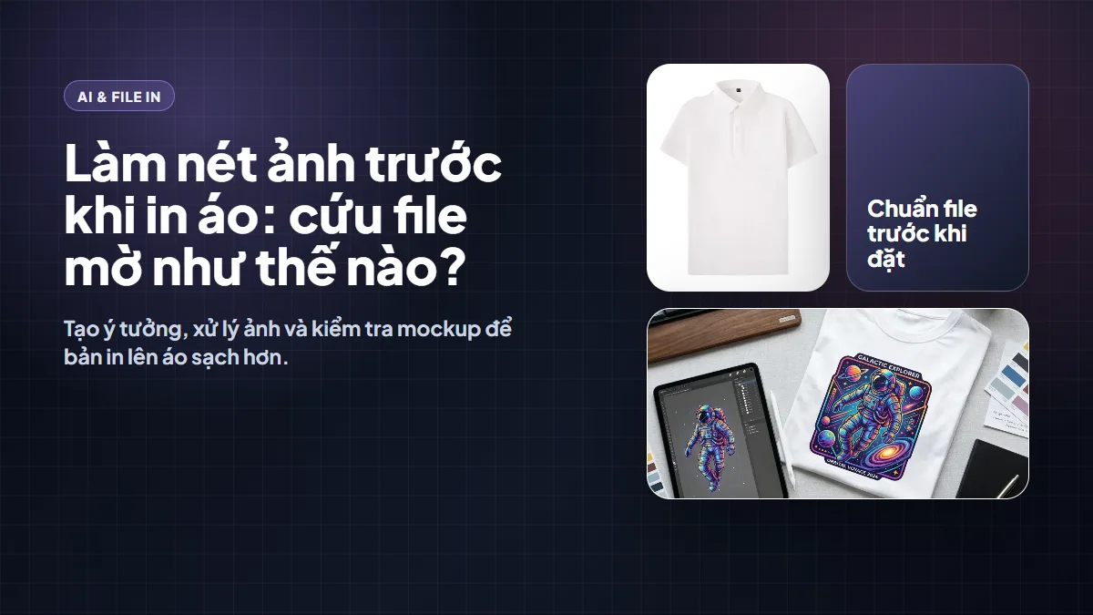 Làm nét ảnh trước khi in áo: cứu file mờ như thế nào?
