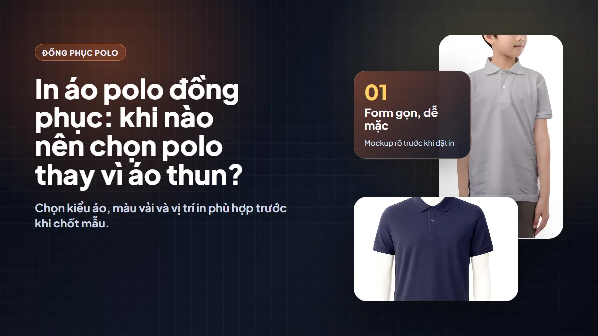 In áo polo đồng phục: khi nào nên chọn polo thay vì áo thun?