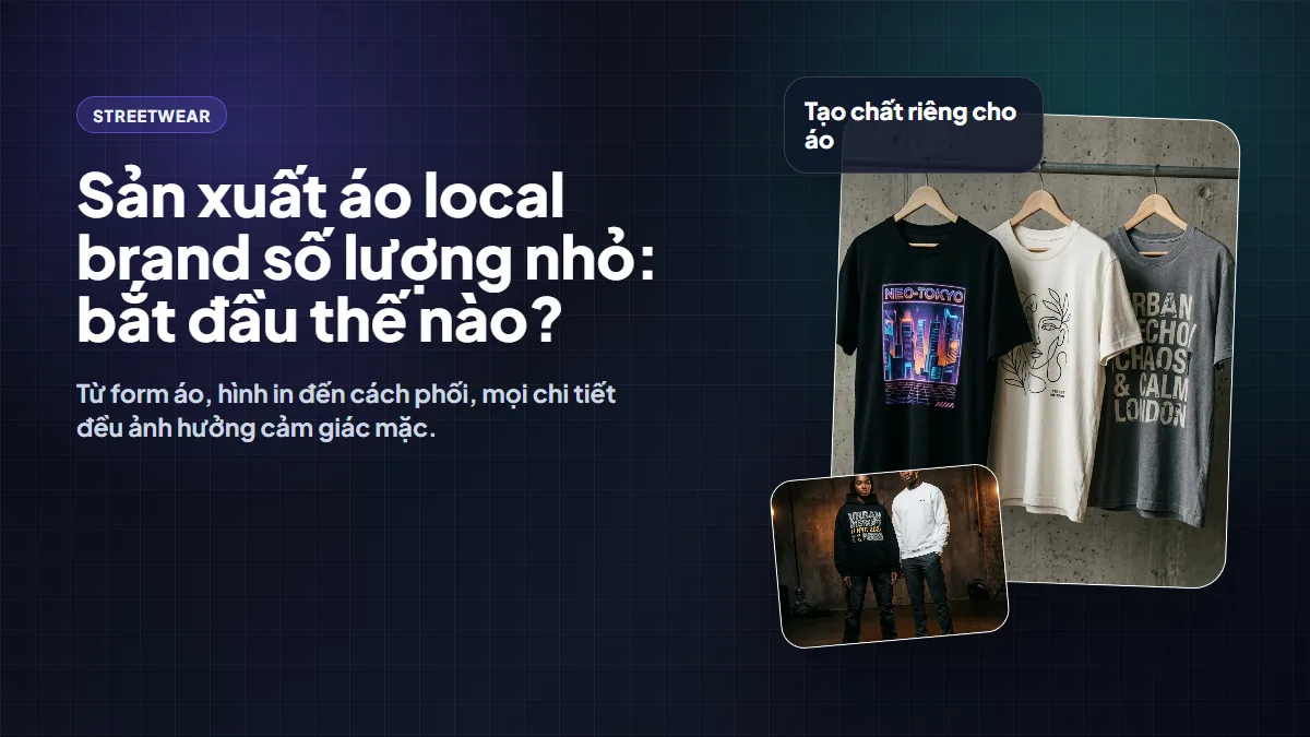 Sản xuất áo local brand số lượng nhỏ: bắt đầu thế nào?