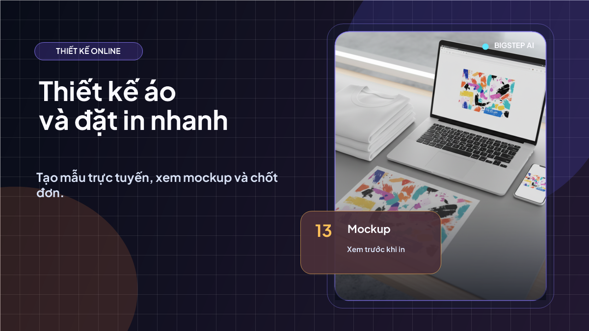 Thiết kế áo online và đặt in nhanh tại Bigstep.vn