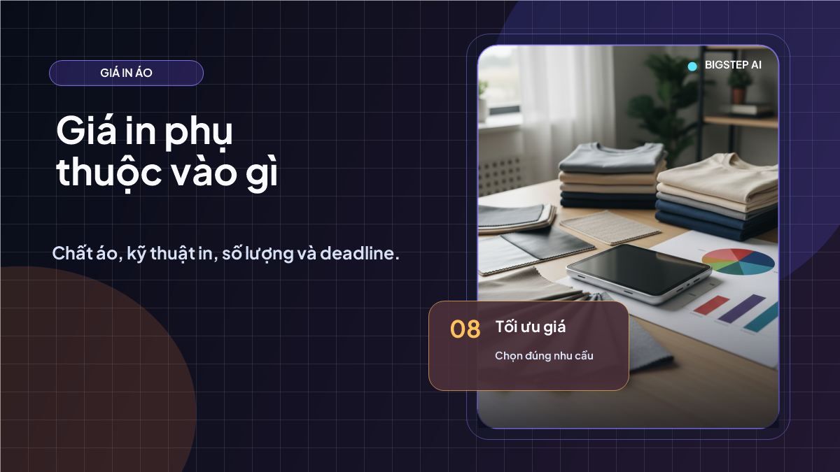 Giá in áo thun theo yêu cầu phụ thuộc vào những gì?
