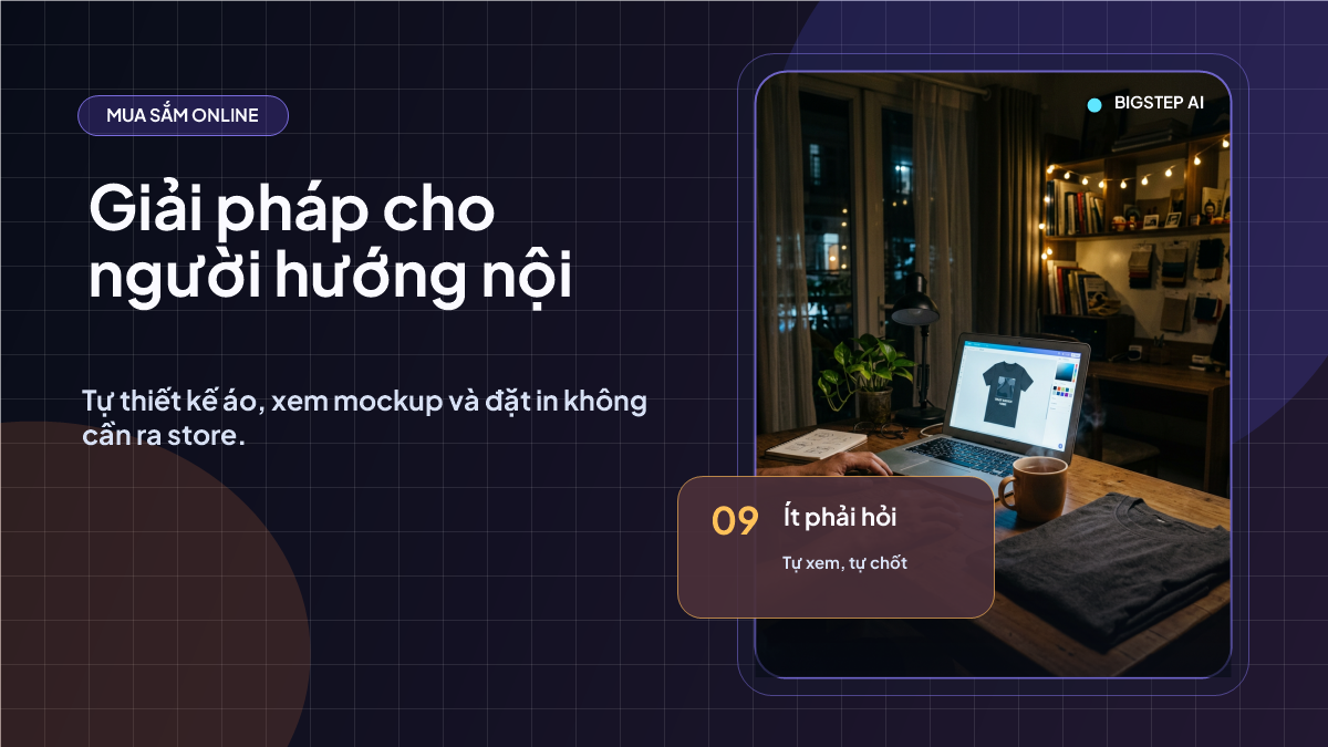 Giải pháp mua sắm cho người hướng nội: tự thiết kế áo online, không cần ra store