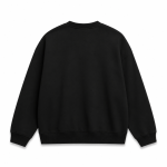 Áo Sweatshirt nỉ chân cua 350GSM màu đen – mặt sau