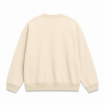 Áo Sweatshirt nỉ chân cua 350GSM màu kem – mặt sau