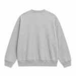 Áo Sweatshirt nỉ chân cua 350GSM màu xám – mặt sau