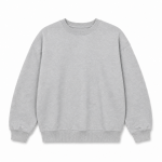 Áo Sweatshirt nỉ chân cua 350GSM màu xám – mặt trước