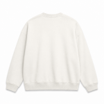 Áo Sweatshirt nỉ chân cua 350GSM màu trắng – mặt sau