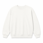 Áo Sweatshirt nỉ chân cua 350GSM màu trắng – mặt trước