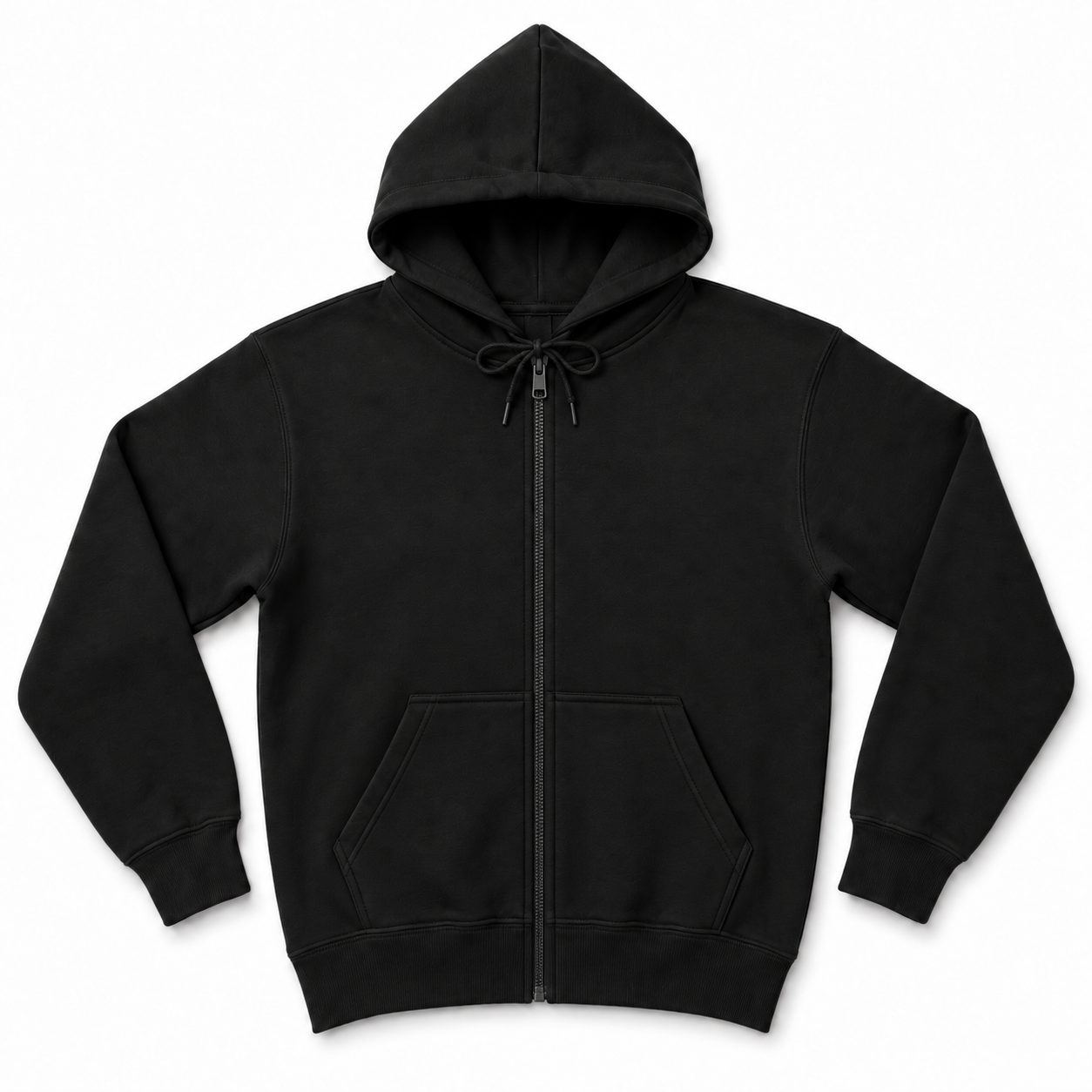 Áo Hoodie Zip K2 màu đen mặt trước